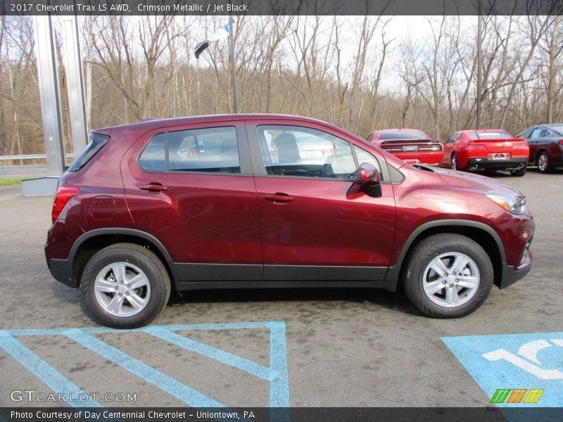 Crimson Metallic / Jet Black 2017 Chevrolet Trax LS AWD