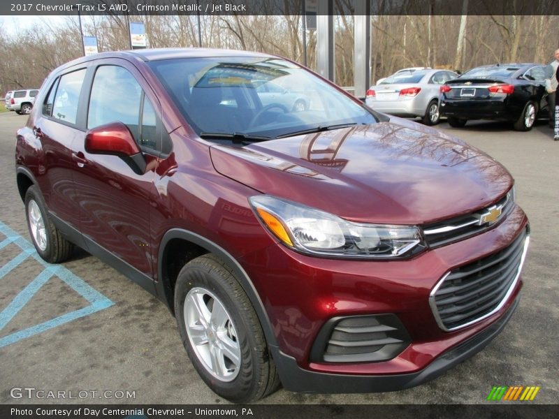 Crimson Metallic / Jet Black 2017 Chevrolet Trax LS AWD