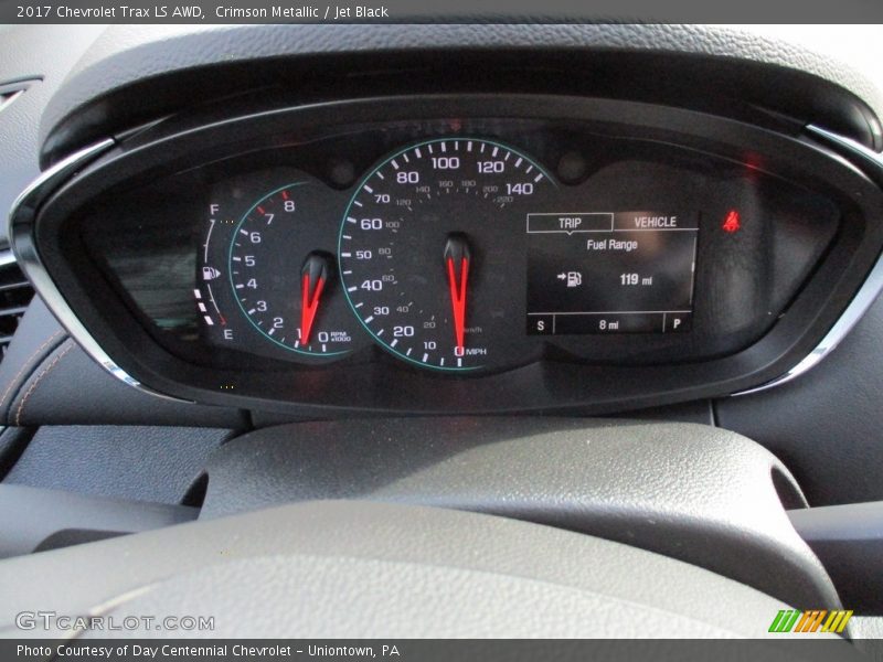 Crimson Metallic / Jet Black 2017 Chevrolet Trax LS AWD