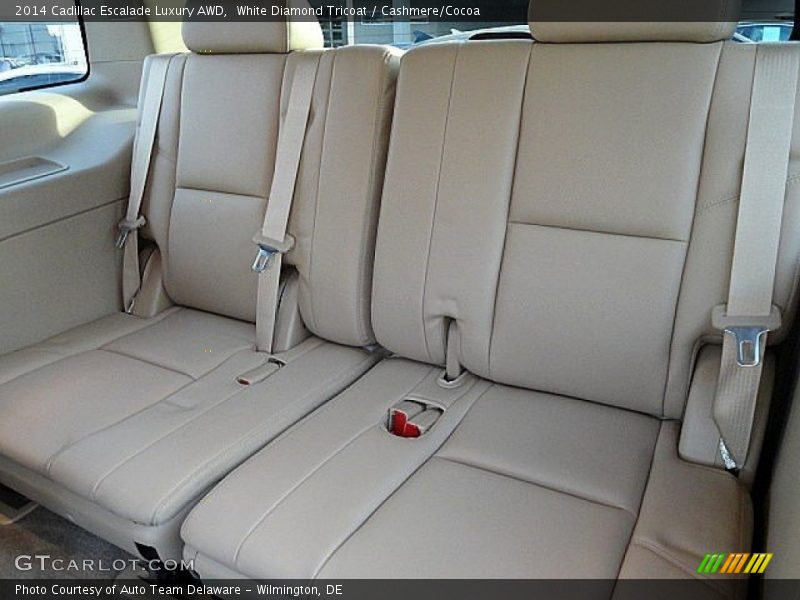 White Diamond Tricoat / Cashmere/Cocoa 2014 Cadillac Escalade Luxury AWD