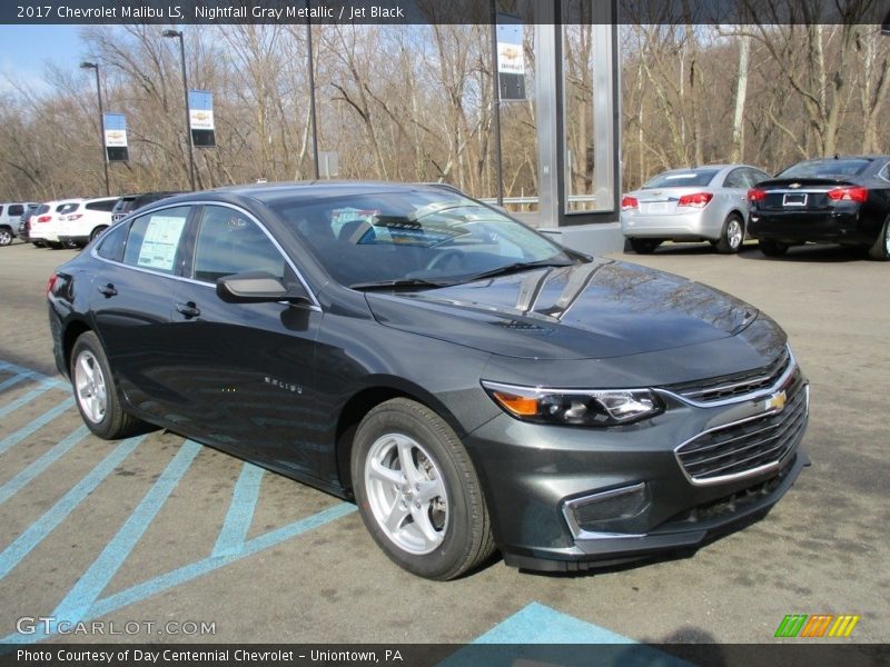 Nightfall Gray Metallic / Jet Black 2017 Chevrolet Malibu LS