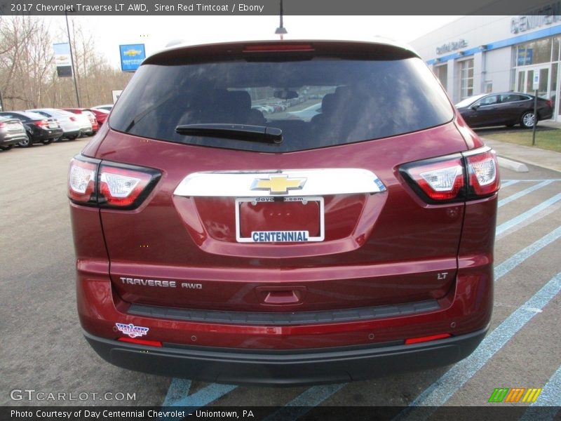 Siren Red Tintcoat / Ebony 2017 Chevrolet Traverse LT AWD