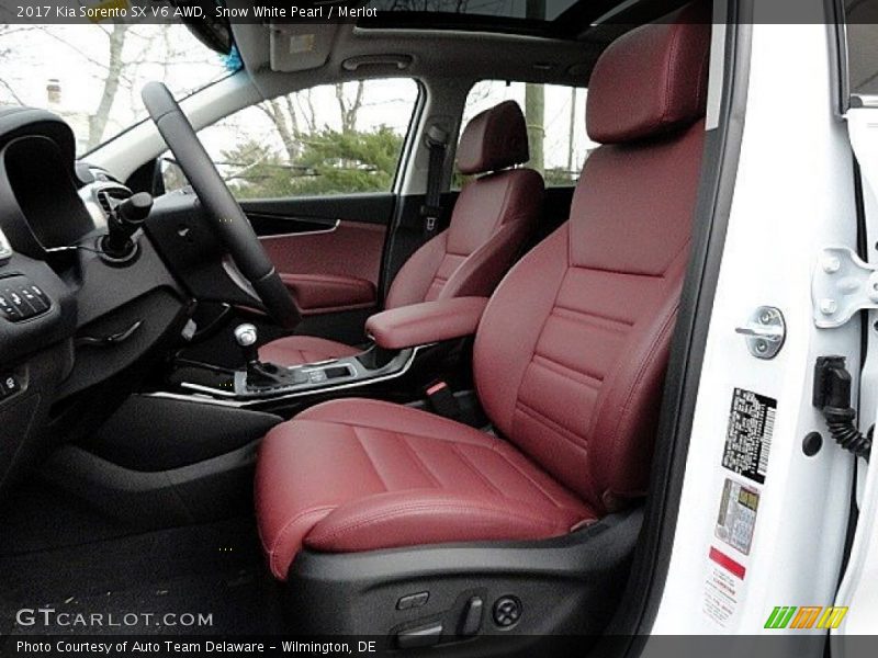  2017 Sorento SX V6 AWD Merlot Interior