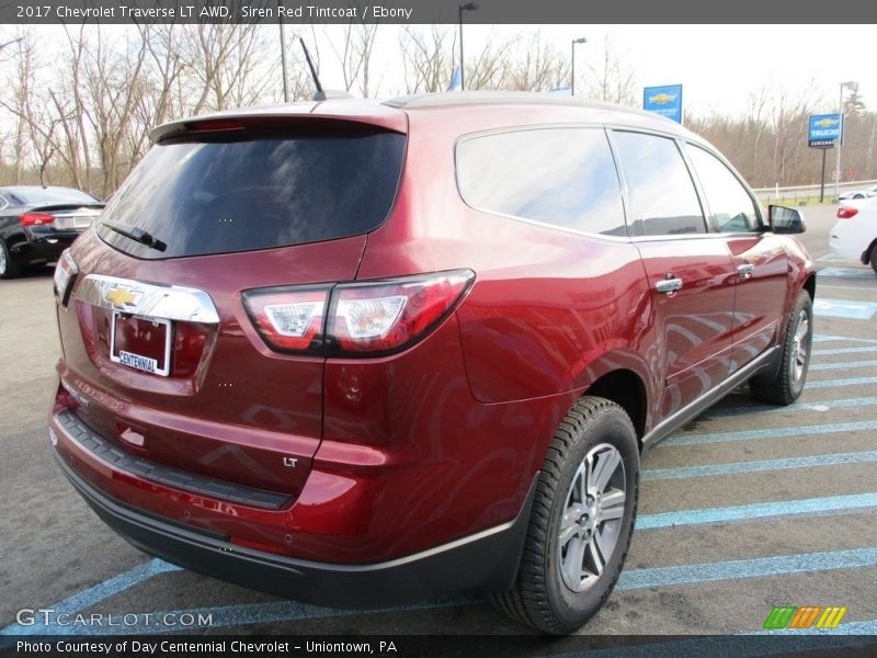 Siren Red Tintcoat / Ebony 2017 Chevrolet Traverse LT AWD