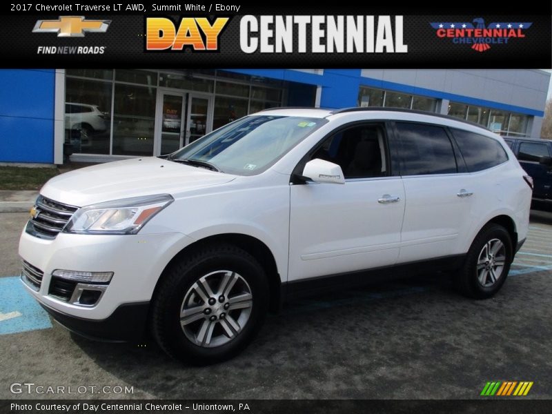 Summit White / Ebony 2017 Chevrolet Traverse LT AWD