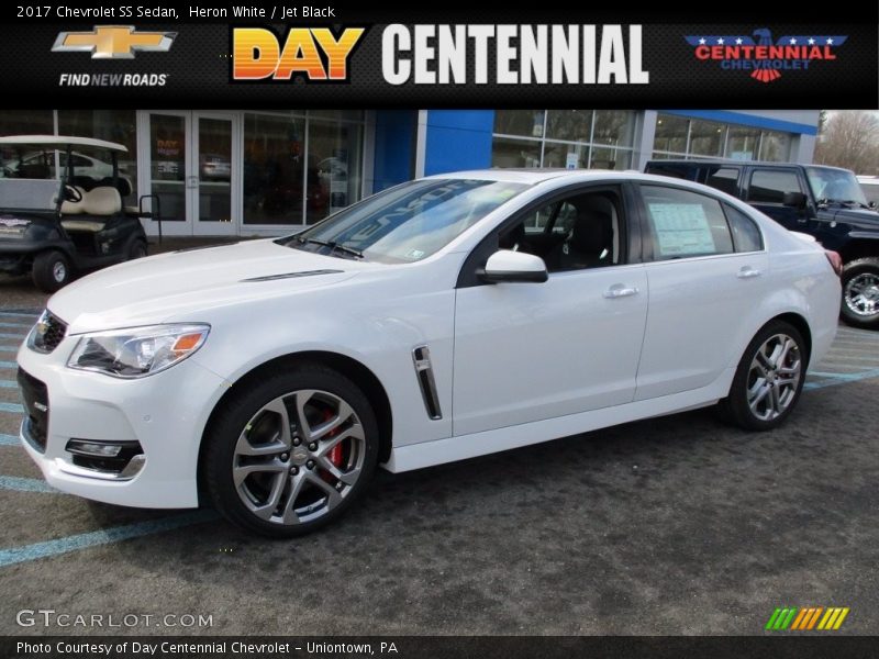 Heron White / Jet Black 2017 Chevrolet SS Sedan