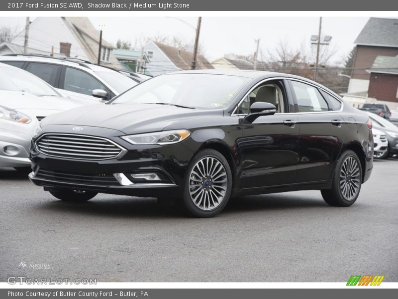 Shadow Black / Medium Light Stone 2017 Ford Fusion SE AWD