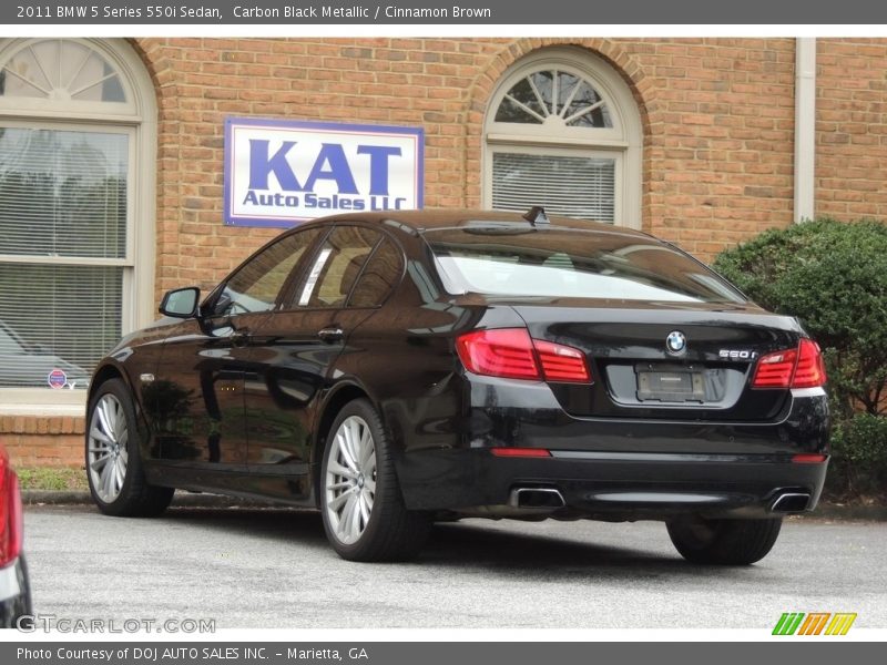 Carbon Black Metallic / Cinnamon Brown 2011 BMW 5 Series 550i Sedan