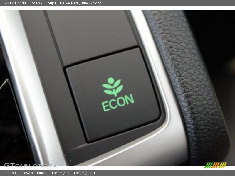 Rallye Red / Black/Ivory 2017 Honda Civic EX-L Coupe