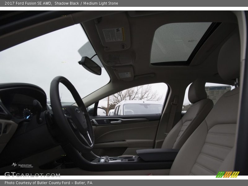 Shadow Black / Medium Light Stone 2017 Ford Fusion SE AWD