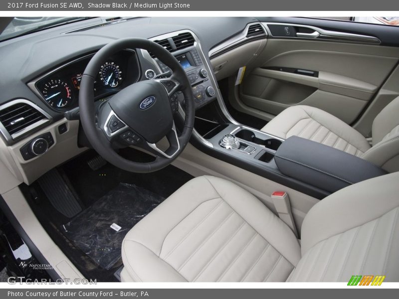 Shadow Black / Medium Light Stone 2017 Ford Fusion SE AWD