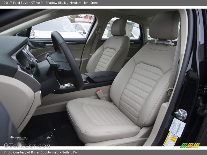 Shadow Black / Medium Light Stone 2017 Ford Fusion SE AWD