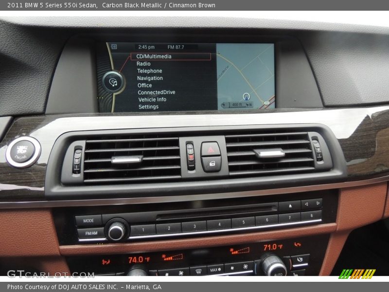 Carbon Black Metallic / Cinnamon Brown 2011 BMW 5 Series 550i Sedan