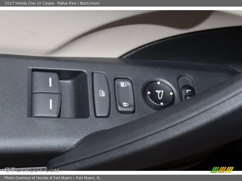 Rallye Red / Black/Ivory 2017 Honda Civic LX Coupe