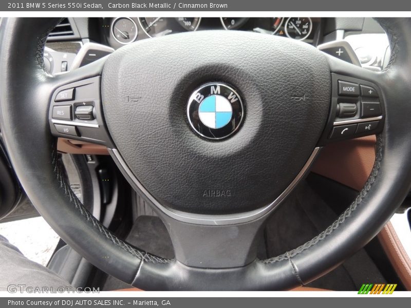 Carbon Black Metallic / Cinnamon Brown 2011 BMW 5 Series 550i Sedan
