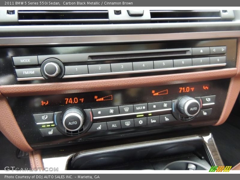 Carbon Black Metallic / Cinnamon Brown 2011 BMW 5 Series 550i Sedan