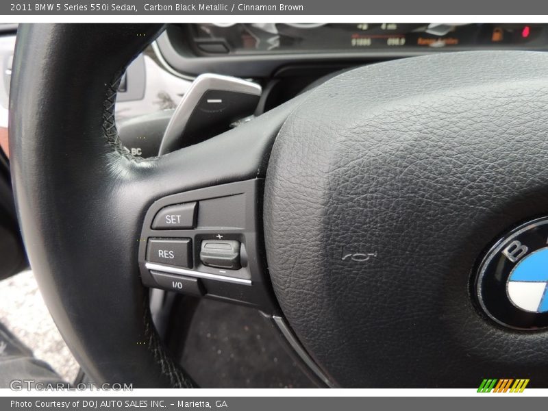 Carbon Black Metallic / Cinnamon Brown 2011 BMW 5 Series 550i Sedan