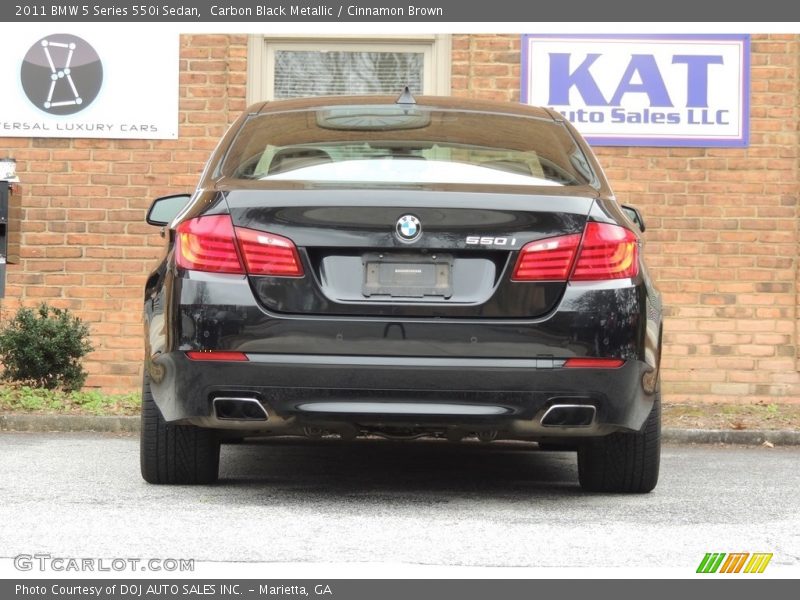 Carbon Black Metallic / Cinnamon Brown 2011 BMW 5 Series 550i Sedan