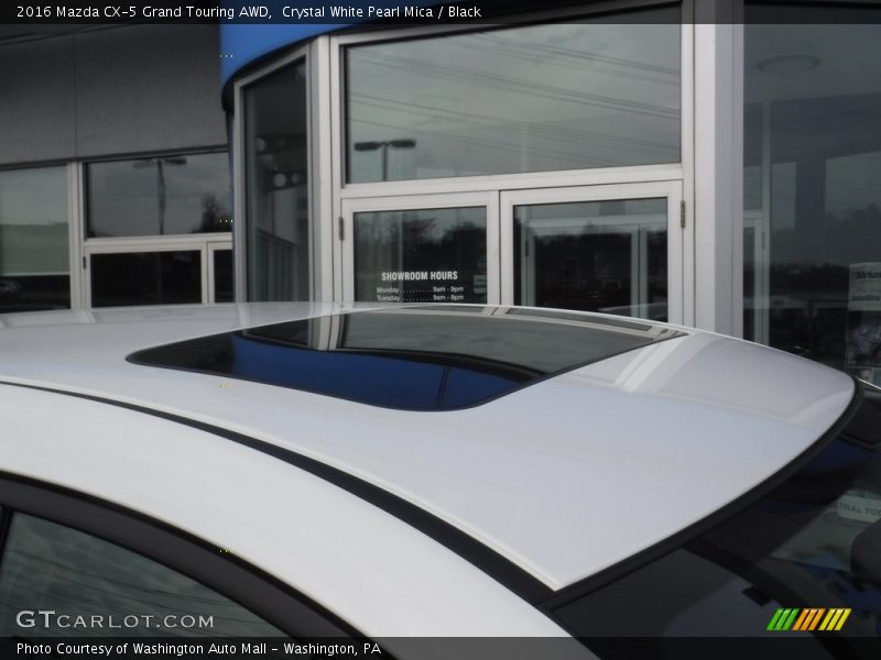 Crystal White Pearl Mica / Black 2016 Mazda CX-5 Grand Touring AWD