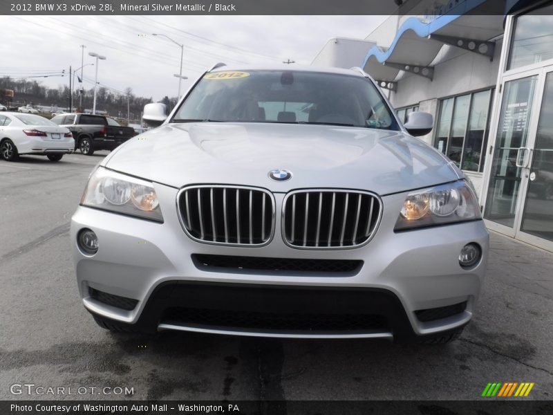 Mineral Silver Metallic / Black 2012 BMW X3 xDrive 28i