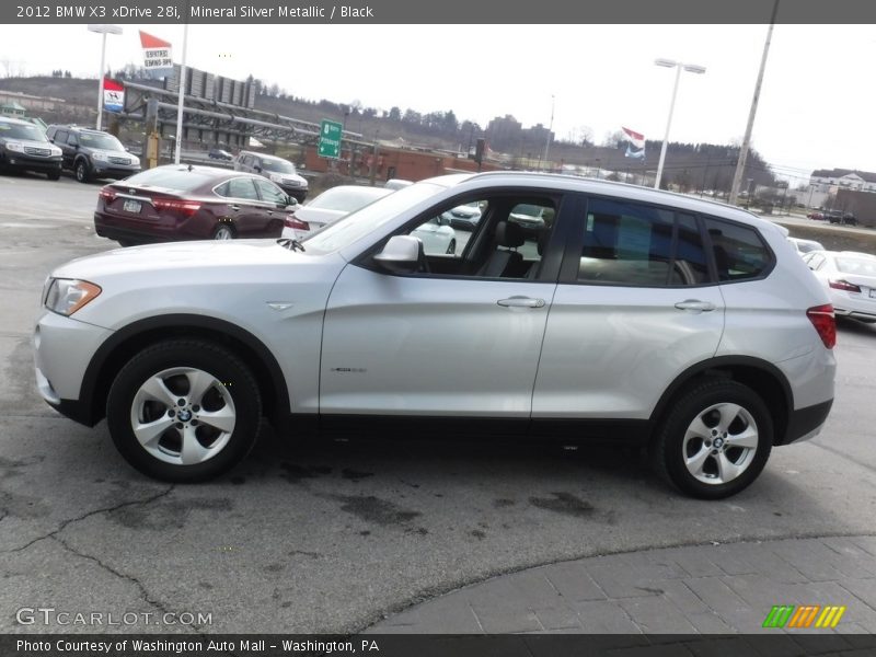 Mineral Silver Metallic / Black 2012 BMW X3 xDrive 28i