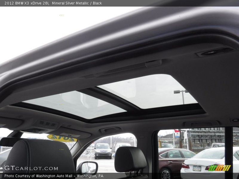 Mineral Silver Metallic / Black 2012 BMW X3 xDrive 28i
