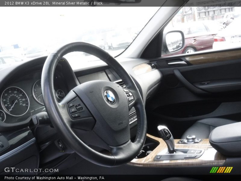 Mineral Silver Metallic / Black 2012 BMW X3 xDrive 28i
