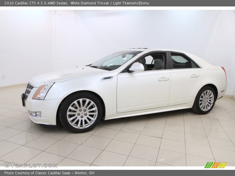 White Diamond Tricoat / Light Titanium/Ebony 2010 Cadillac CTS 4 3.0 AWD Sedan