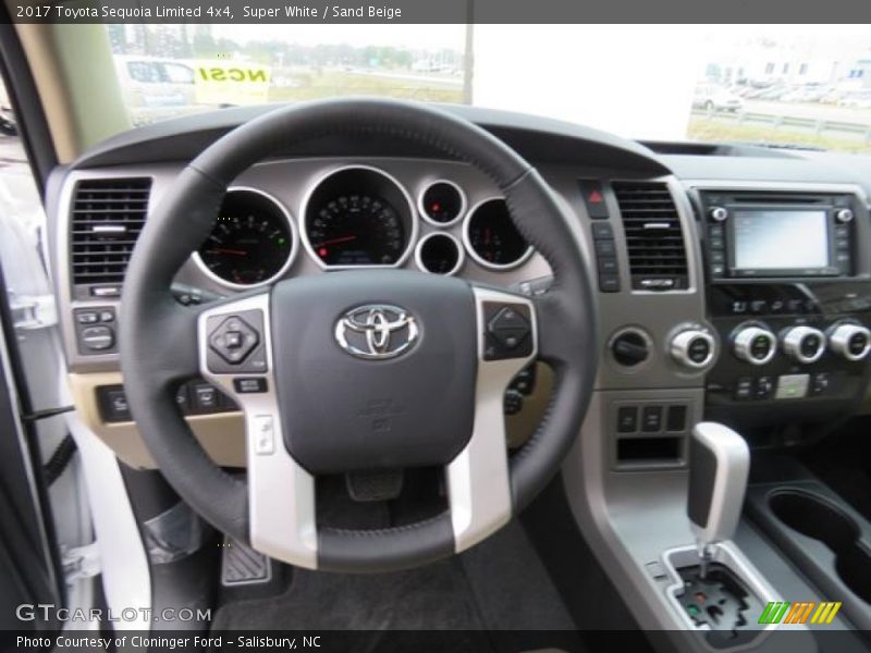 Super White / Sand Beige 2017 Toyota Sequoia Limited 4x4