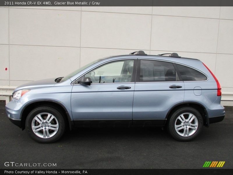 Glacier Blue Metallic / Gray 2011 Honda CR-V EX 4WD