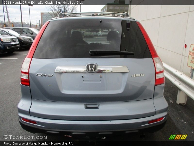 Glacier Blue Metallic / Gray 2011 Honda CR-V EX 4WD