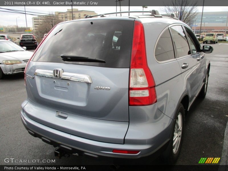 Glacier Blue Metallic / Gray 2011 Honda CR-V EX 4WD