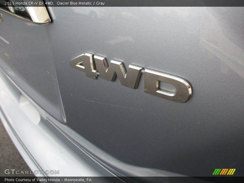 Glacier Blue Metallic / Gray 2011 Honda CR-V EX 4WD