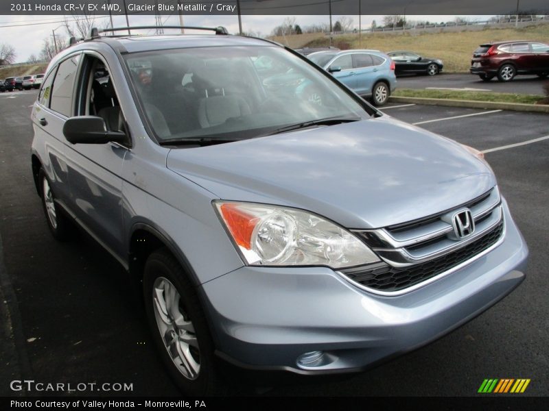 Glacier Blue Metallic / Gray 2011 Honda CR-V EX 4WD