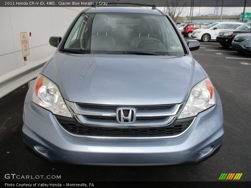 Glacier Blue Metallic / Gray 2011 Honda CR-V EX 4WD