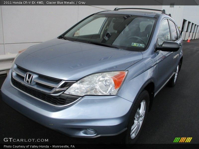 Glacier Blue Metallic / Gray 2011 Honda CR-V EX 4WD