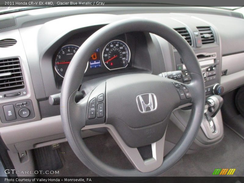 Glacier Blue Metallic / Gray 2011 Honda CR-V EX 4WD