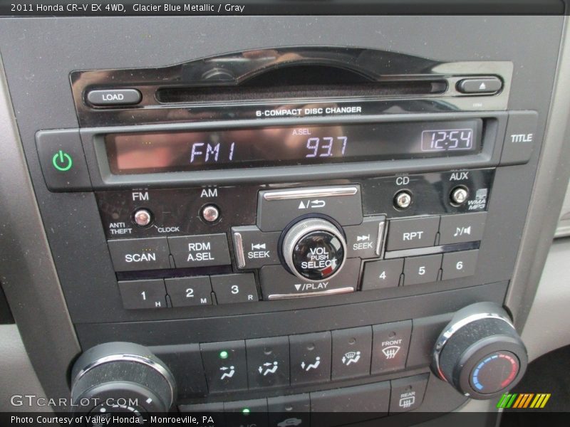Glacier Blue Metallic / Gray 2011 Honda CR-V EX 4WD