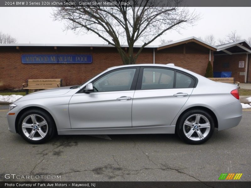 Glacier Silver Metallic / Black 2014 BMW 3 Series 320i xDrive Sedan