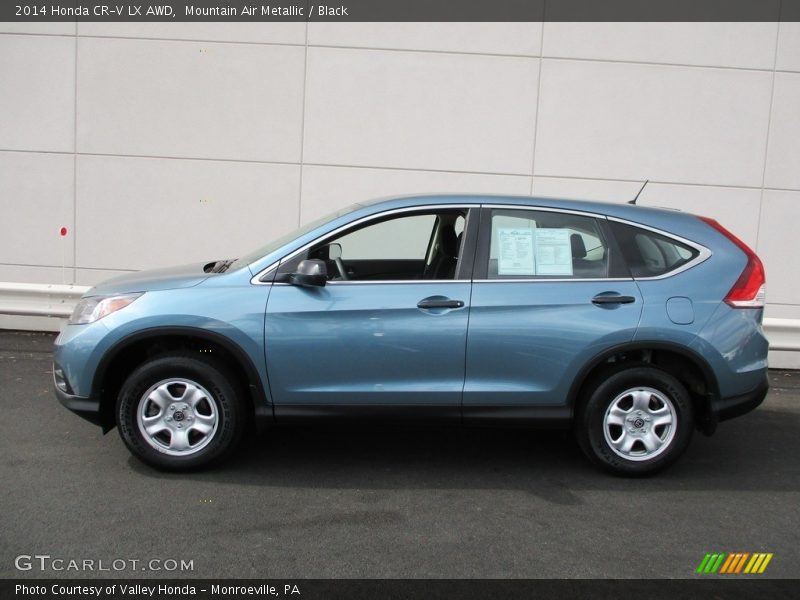 Mountain Air Metallic / Black 2014 Honda CR-V LX AWD