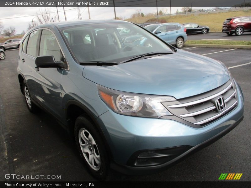 Mountain Air Metallic / Black 2014 Honda CR-V LX AWD