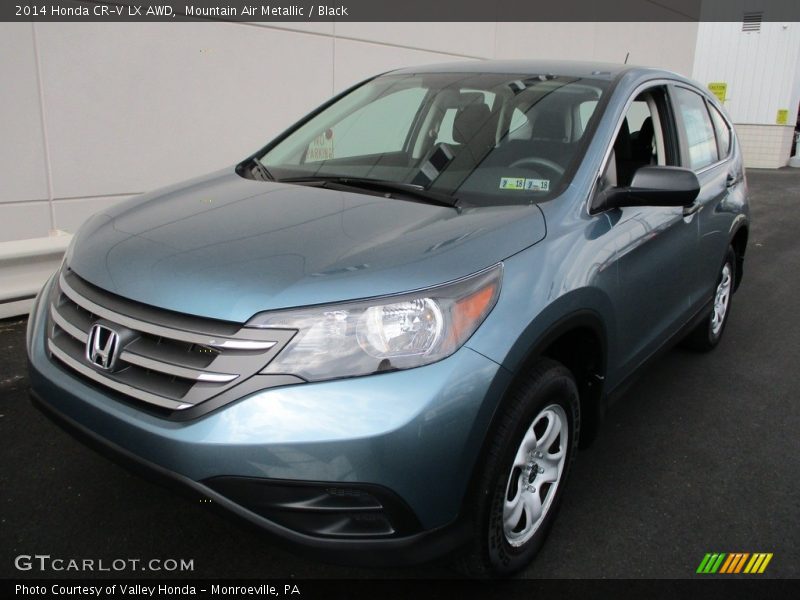 Mountain Air Metallic / Black 2014 Honda CR-V LX AWD