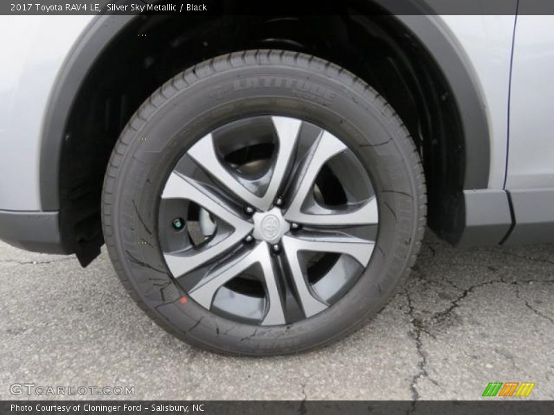Silver Sky Metallic / Black 2017 Toyota RAV4 LE