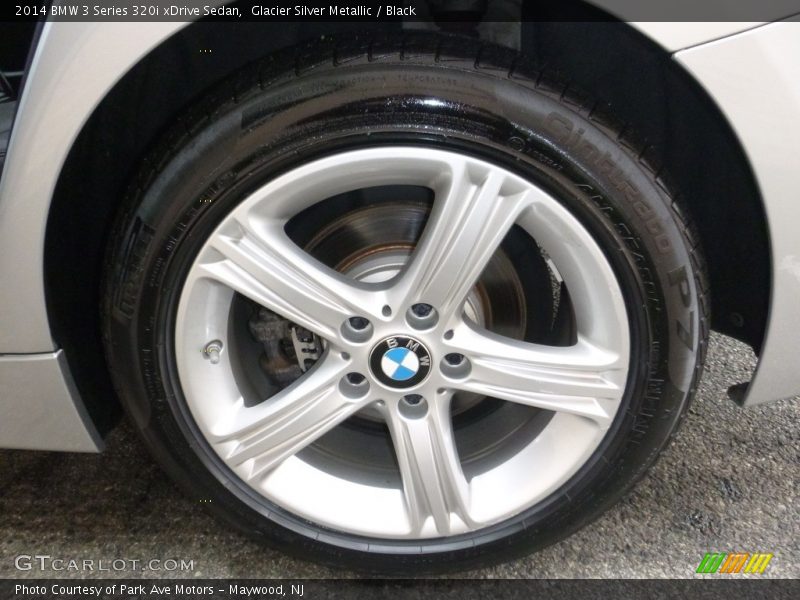 Glacier Silver Metallic / Black 2014 BMW 3 Series 320i xDrive Sedan