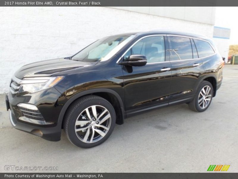 Crystal Black Pearl / Black 2017 Honda Pilot Elite AWD