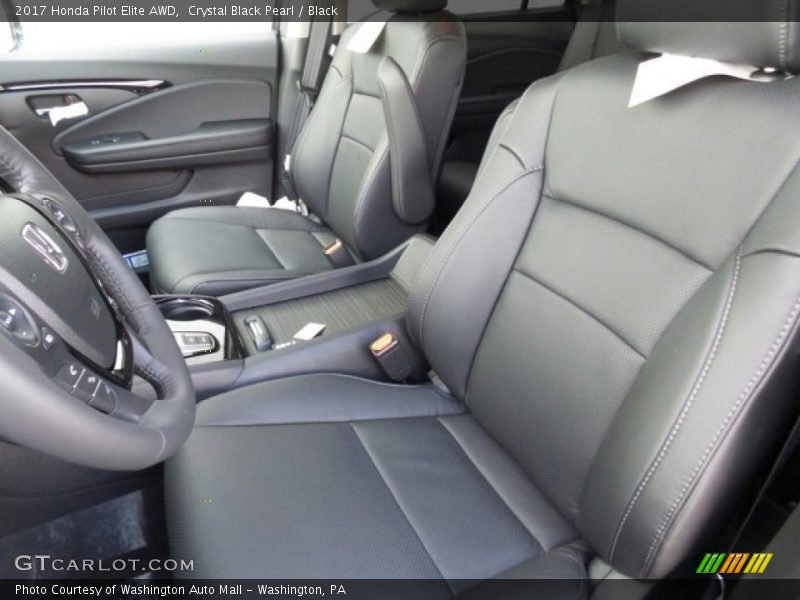 Crystal Black Pearl / Black 2017 Honda Pilot Elite AWD