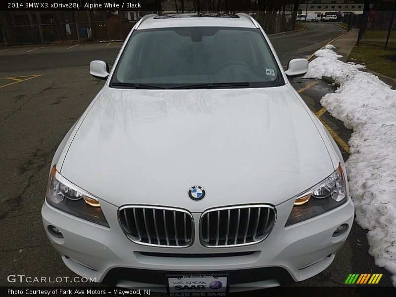 Alpine White / Black 2014 BMW X3 xDrive28i