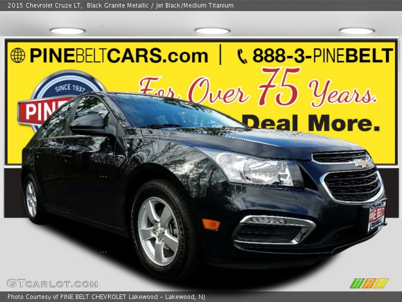 Black Granite Metallic / Jet Black/Medium Titanium 2015 Chevrolet Cruze LT