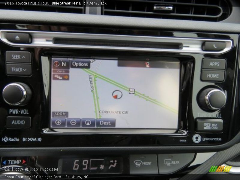 Blue Streak Metallic / Ash/Black 2016 Toyota Prius c Four