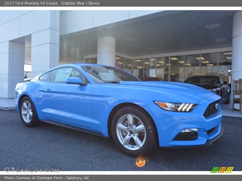 Grabber Blue / Ebony 2017 Ford Mustang V6 Coupe